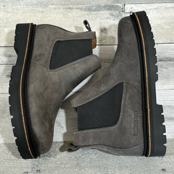 BIRKENSTOCK Stalon Nubuck Leather Chelsea Boot - Graphite - Sz - 6-6.5 / 37.EU - Picture 6 of 9